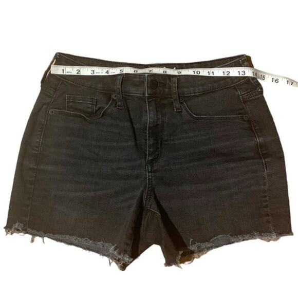 Universal Thread High Rise Midi Denim Shorts Black Size 2 - Picture 5 of 7